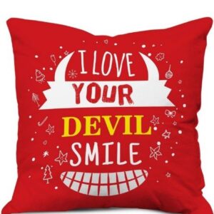 Indigifts Valentine Gift I Love Your Devil Smile Quote Red Cushion Cover 12x12 inches with Filler - Valentine Day Gift, Valentine Gift for Boyfriend, Boyfriend Gifts, Love Gifts for Boyfriend

Rajender 8271 ( 3 )