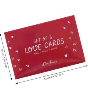 eCraftIndia Set of 8 Love Greeting Cards| Hugs Kisses Cuddle| Greeting Card for Valentine's Day| Valentine Gift for Girlfriend Boyfriend Husband Wife|Valentine Day Gifts|Valentine Day Decoration Items

Rajender  8272