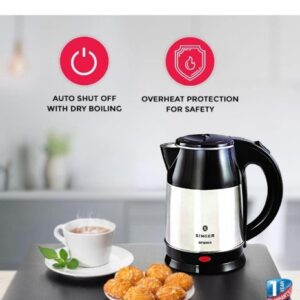 Singer Aroma Electric Kettle 1500 Watts | 1.8 Litres | Quick Boil | Stainless Steel | Cool-Touch Handle and Lid | Auto Shut Off | Tea & Coffee, Instant Noodles, Rice, Soups | 1 Year WarrantyRajender 10131