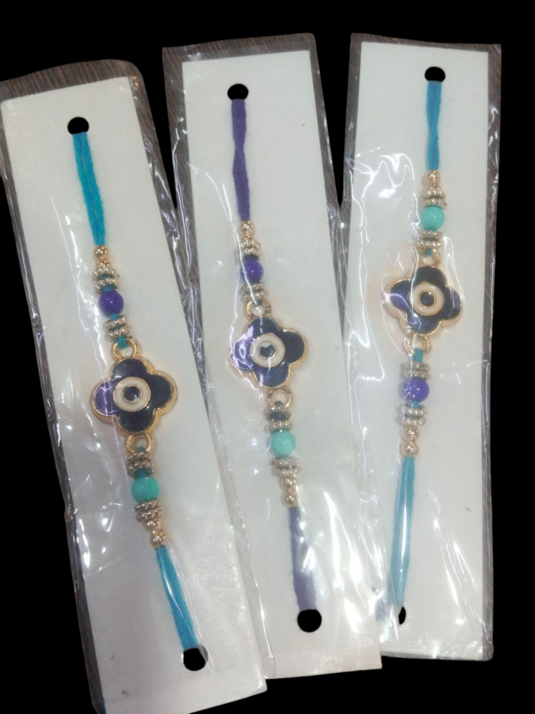 Bhavika Enterprises Evil eye rakhi for Bhaiya and Bhabhi For Unisex Adult
SET OF 3
RAJENDER 021 - Image 2