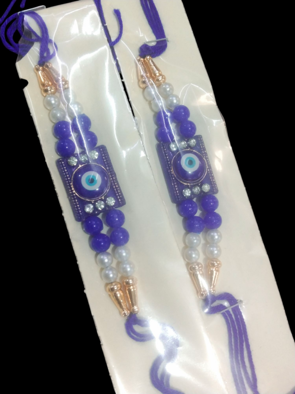 Ghasitaram Gifts Jaiccha Rakhi for Brother Rakhis Online Set of 2-N-156 Evil Eye Fancy Rakhi
SET OF 2
RAJENDER  023 - Image 2