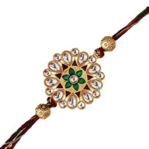 eCraftIndia Multicolor Beautiful Floral Designer Kundan Rakhi, Happy Rakhi Wooden Cutout with Roli Chawal Pack - Rakhi for Brother, Bhaiya, Bhai
Rajender 026