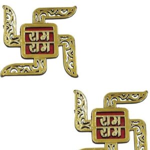 Sahiba Gems Traditional Scented Wooden Ram Ram Door Stickers Swastik Design Self Adhesive for Rakhi Pooja (Set of 2)
RAJENDER 053
