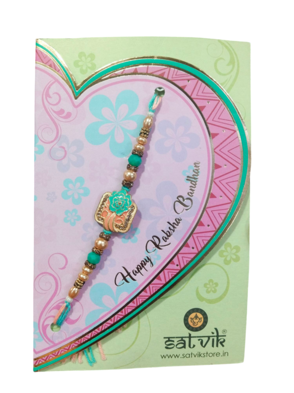 SEASONALHUB Festive Creations Presents Exclusive Designer Metal Rakhi With Multicolour Pearls And Stones For Brother With a Pack of 1 Roli Chawal
RAJENDER 062