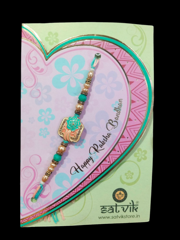 SEASONALHUB Festive Creations Presents Exclusive Designer Metal Rakhi With Multicolour Pearls And Stones For Brother With a Pack of 1 Roli Chawal
RAJENDER 062 - Image 2