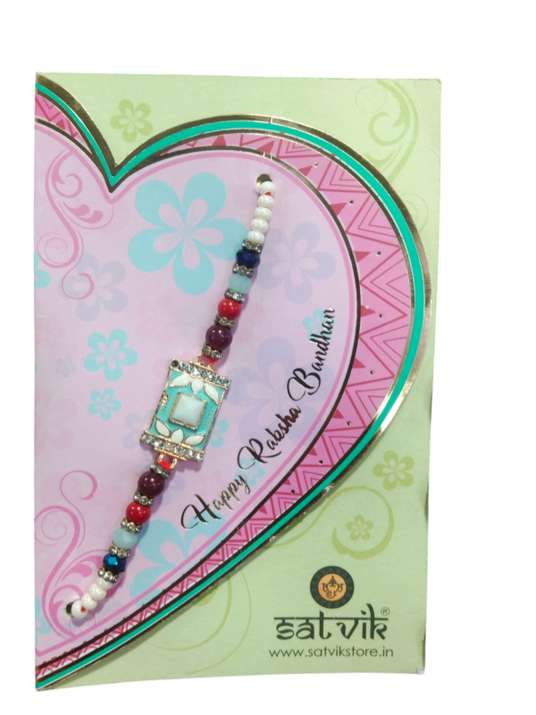 SEASONALHUB Festive Creations Presents Exclusive Designer Metal Rakhi With Multicolour Pearls And Stones For Brother With a Pack of 1 Roli Chawal
RAJENDER 059