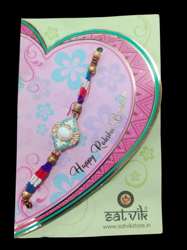SEASONALHUB Festive Creations Presents Exclusive Designer Metal Rakhi With Multicolour Pearls And Stones For Brother With a Pack of 1 Roli Chawal
RAJENDER 060