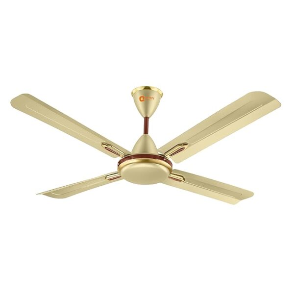 Orient Electric Quadro Ornamental 1200mm | 4 Blade, Premium BEE Star Rated Ceiling Fan (Quadro BEE rated, M/Ivory/Cherry) ( BODY SCRACH)