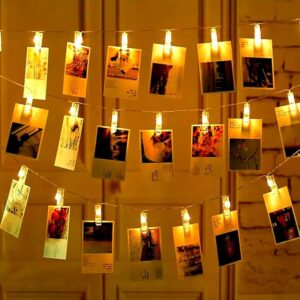 Clip Lights for Photos with 16 Light Clips and 3 Meter Length,Led Light Photo Clips for Decoration,Photo Clip Lights for Indoor,Clip led Lights,Photo Clip with led Lights for Occasion ( 8314)