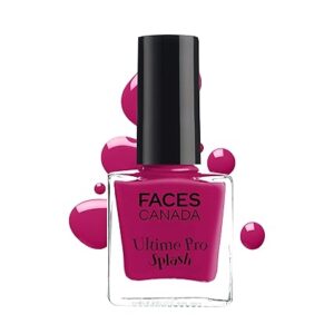 FACES CANADA Ultime Pro Splash Nail Enamel - Cherry (Blast 50) (8ml) | Quick Drying | Glossy Finish | Long Lasting | No Chip Formula | High Shine Nail Polish For Women | No Harmful Chemicals(PACK OF 12 ) EXP-10/25