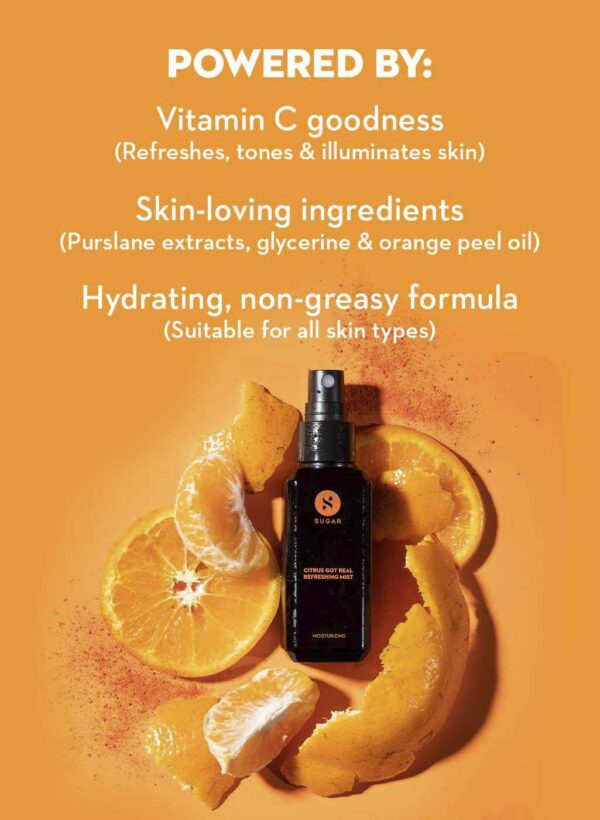 Sugar Cosmetics Citrus Got Real Refreshing Mist (60ML) PACK OF 6 (EXP-11/23) - Image 3