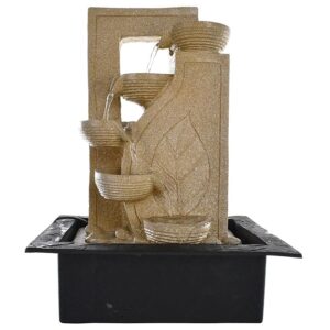 eCraftIndia Premium Decorative Polystone Water Fountain (31 cm x 24 cm x 42 cm, Brown, WFSR10851)(Body damage)(( 8459 )