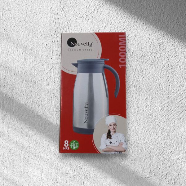 Nouvetta Caffena Hot and Cold Stainless Steel Teapot, Vaccum Insulated Kettle, Silver, 1000 ml (NB-18047)(V) - Image 4