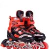 TOYZIA Roller Skates for Boys and Girls Age Group 6-10 Years Adjustable Inline Skating Shoes with School Sport (RED) (SIZE- L. 38,41