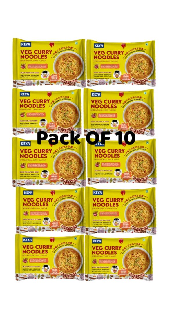 Keya Veg Curry Noodles (MAGGIE NOODLES) 83.5g (PACK OF 10) EXP-5/4/25