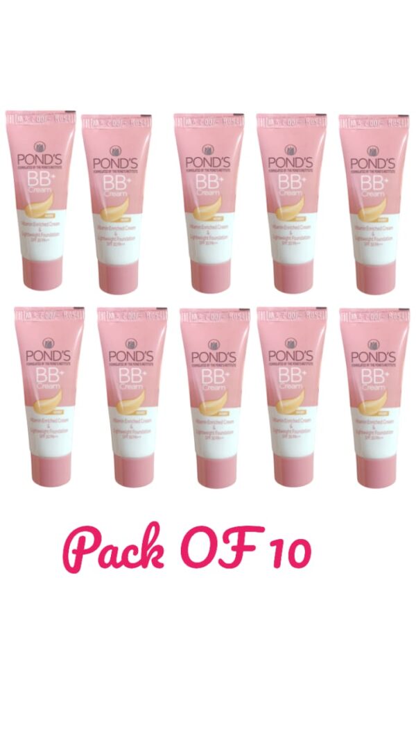 PONDS BB+ CREAM VITAMIN ENRICHED CREAM & LIGHTWEIGHT FOUNDATION SPF 30 PA++ 5G ( PACK OF 10 ) EXP-5/25