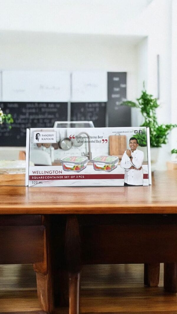 Sanjeev Kapoor Wellington square container set of 2 (SKB-1369)(V) - Image 4