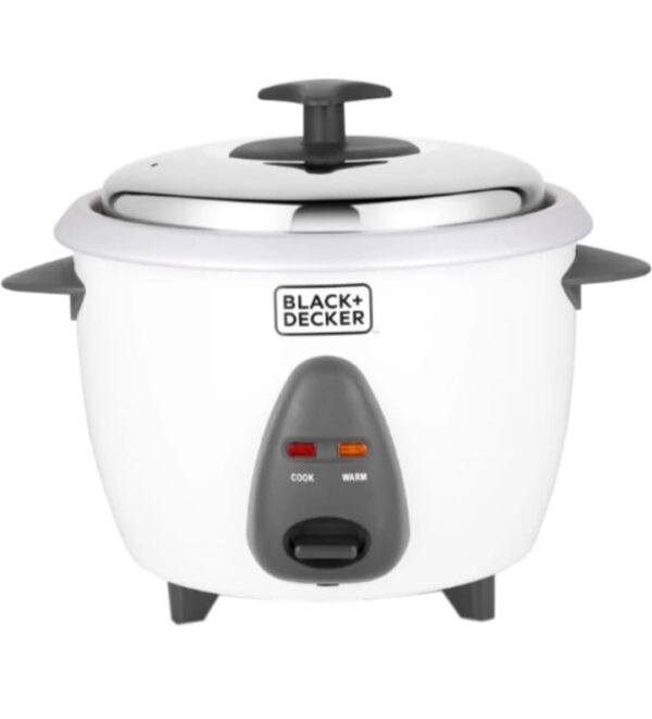 Black & Decker BXRC0101IN Electric Rice Cooker  (1 L, White) ( SPOON NOT INCLUDED)(RICE PK)