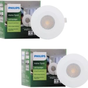 PHILIPS 2w-round astra spot light white pack of-02 Ceiling Lamp  (White) (8333)(P)