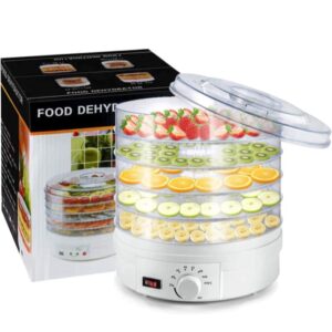 SKOFRI Food Dehydrator with 5 Trays for Fruit Vegetable Food Jerky Spice,Meat Drying Machine, Snacks Food Dryer,Multiple Use, Multi function Kitchen Dehydrator Machine(28 x 28 x 32 cm) N.10712(v)
