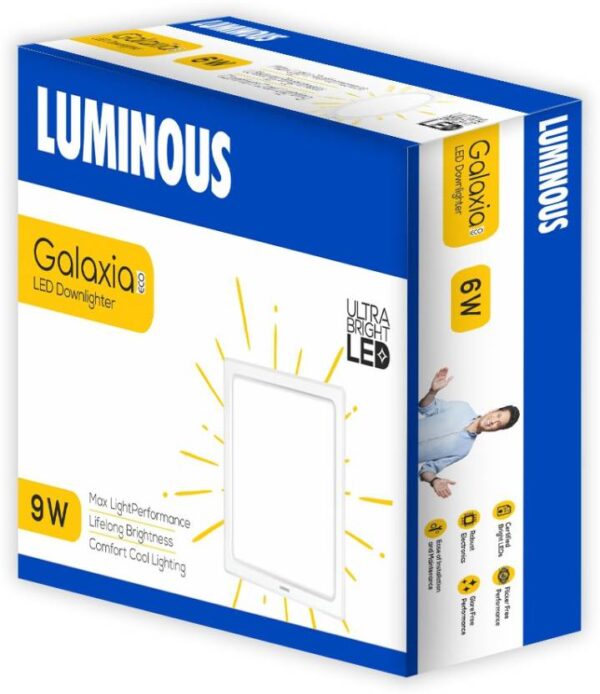 LUMINOUS 9W LED DOWNLIGHTER GALAXIA ECO BG NW S Recessed Ceiling Lamp  (White) (8329)(P) - Image 3