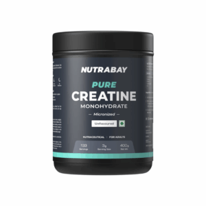 Nutrabay Pure Creatine Monohydrate Micronized - 400 gm (0.88 Lb), Unflavoured