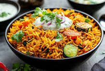 Veg Biriyani with Raita