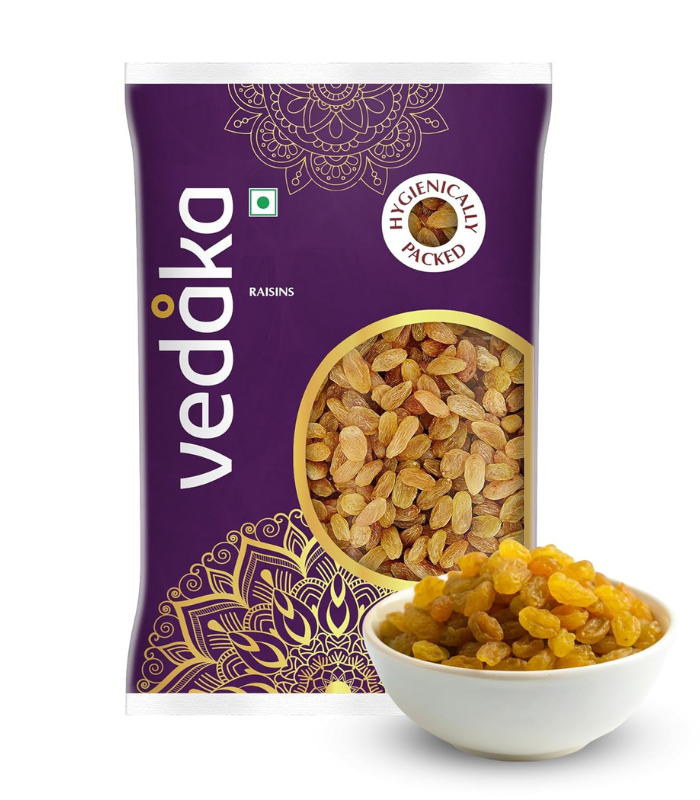 Amazon Brand - Vedaka Raisins | 500g | Dried Grapes | Kishmish