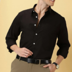 Slim Fit Long Sleeve Solid Shirt