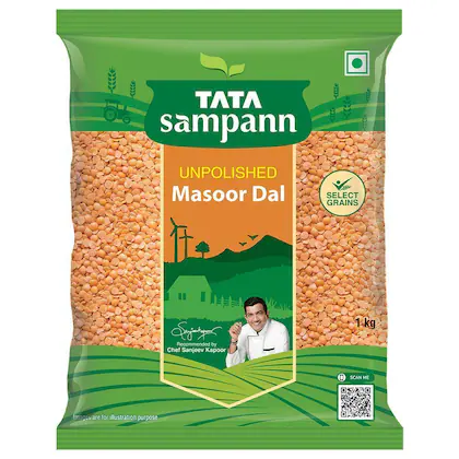 Tata Sampann Unpolished Masoor Dal 1 kg