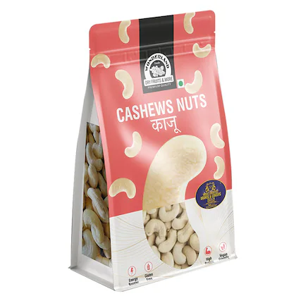 Wonderland Foods 200g Premium Whole Raw Cashew W-320 Grade Pouch