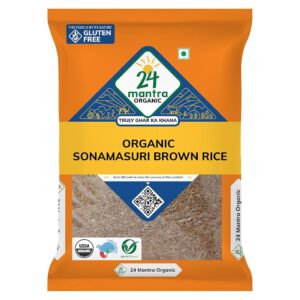 24 Mantra Organic Sonamasuri Brown Rice (Akki): 1 kg
