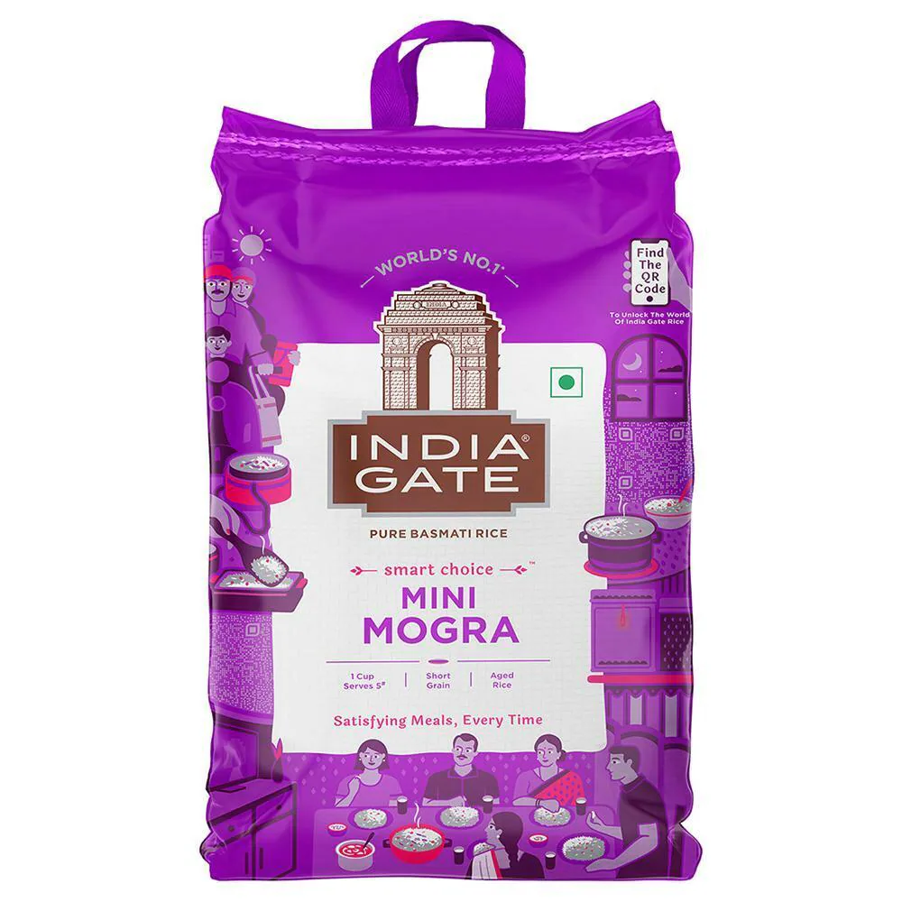 India Gate Mini Mogra Basmati Rice (Basmati Akki): 10 kgs