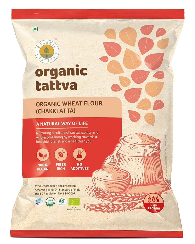 Organic Tattva Organic Wheat Flour: 5 kgs