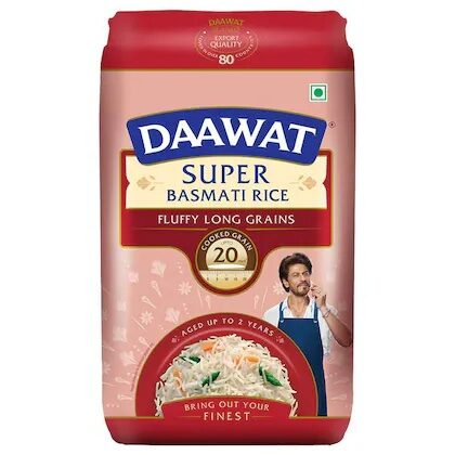 0 Daawat Super Basmati Rice 1 kg - 6nos