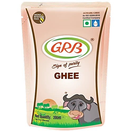 GRB Ghee Buffalo, 200 ml Pouch