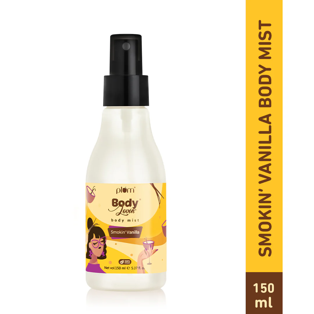 Plum BodyLovin Smokin Vanilla Body Mist For A Long Lasting Vanilla Fragrance(150ml)