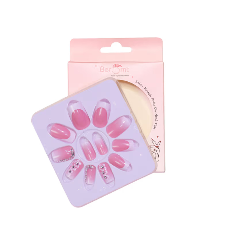 Beromt French False Nails Tips For Bridal -12 pcs