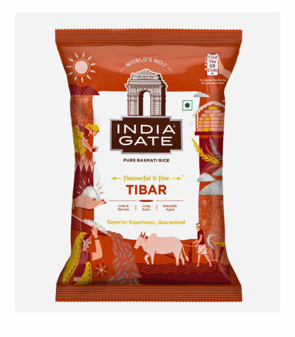 India Gate Pure Basmati Rice Tibar 1 kg