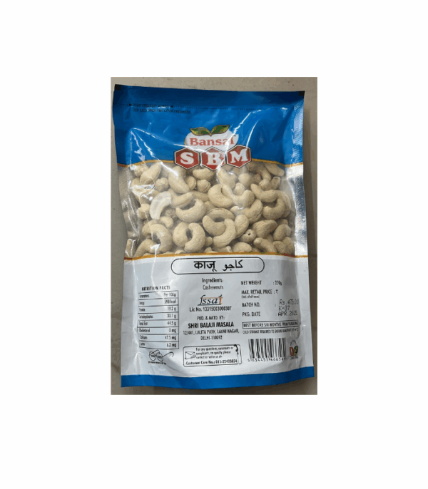 SBM Bansal Cashewnuts 250 g