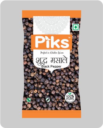 PIKS Black Pepper 1 Kg (100 Grams * 10 Packets)