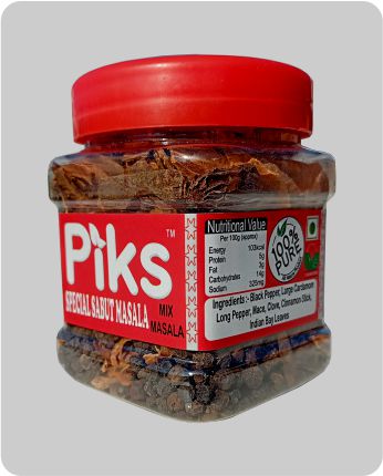 PIKS Jar Sabut Masala 1 Kg (100 Grams * 10 Boxes)