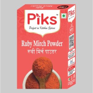 PIKS Ruby Mirch Powder 1 Kg (100 Grams * 10 Boxes)