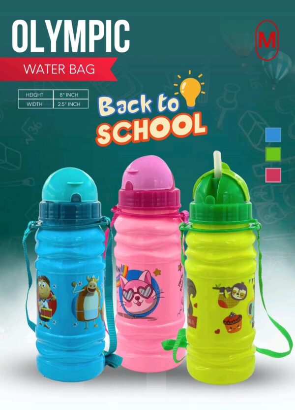 Olympic bottle full belt with straw