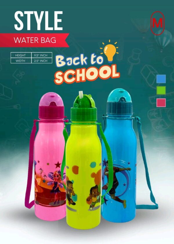 Style bottle full belt with straw