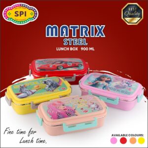 Matrix lunch INNER STEEL WITH PLASTIC AIRTIGHT CONTAINER