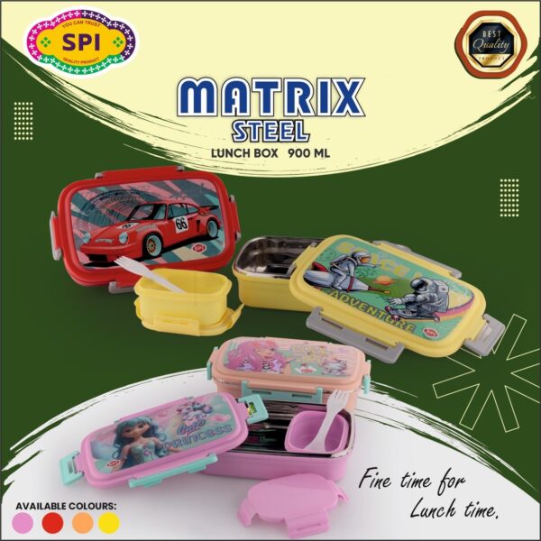 Matrix lunch INNER STEEL WITH PLASTIC AIRTIGHT CONTAINER - Image 2