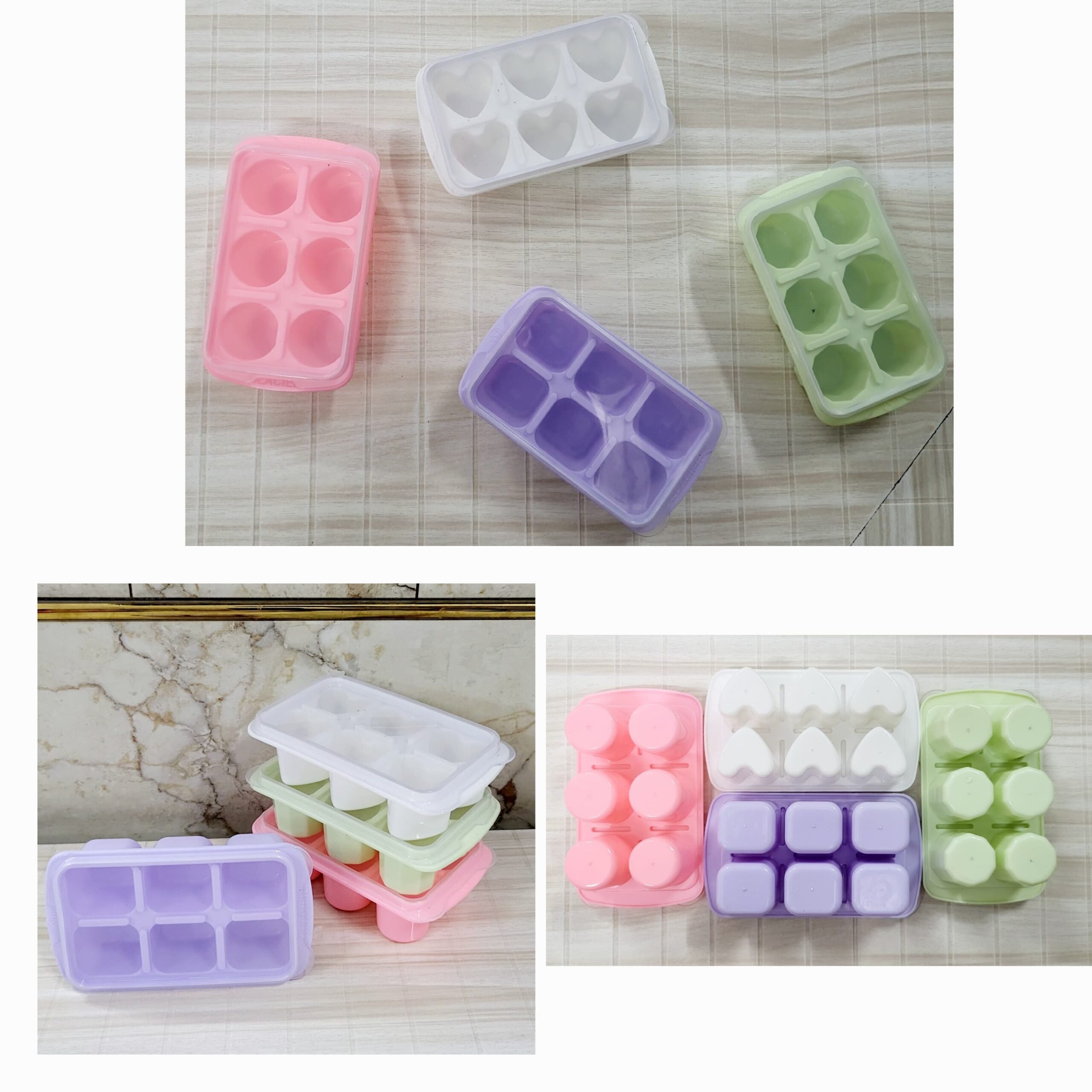 Glacier ice tray with lid 4pc set