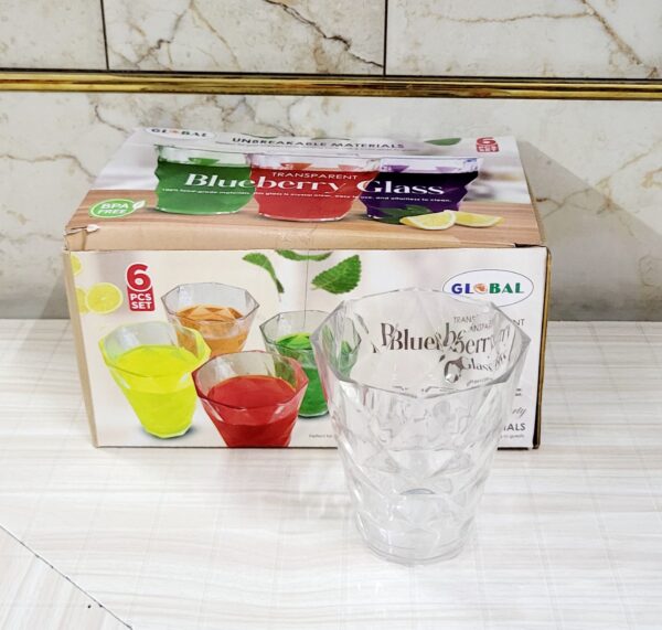Blueberry glass 6pc set